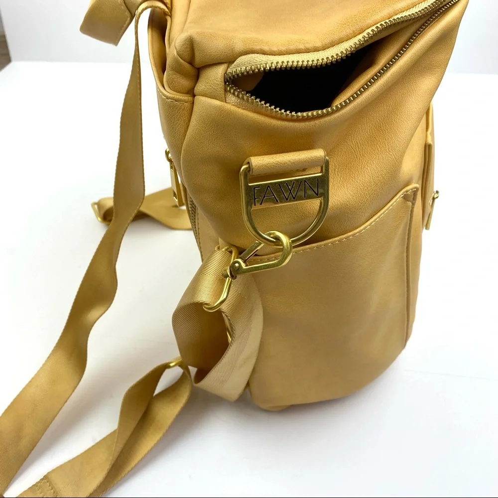 Fawn Design the Original Diaper Bag Pale Yellow with Changing Pad